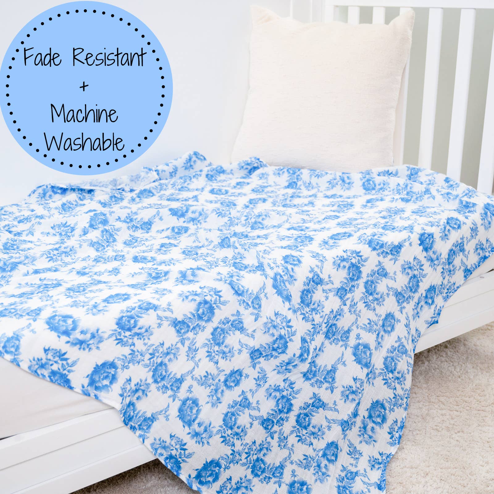 A Peony For Your Thoughts Baby Muslin Swaddle Blanket