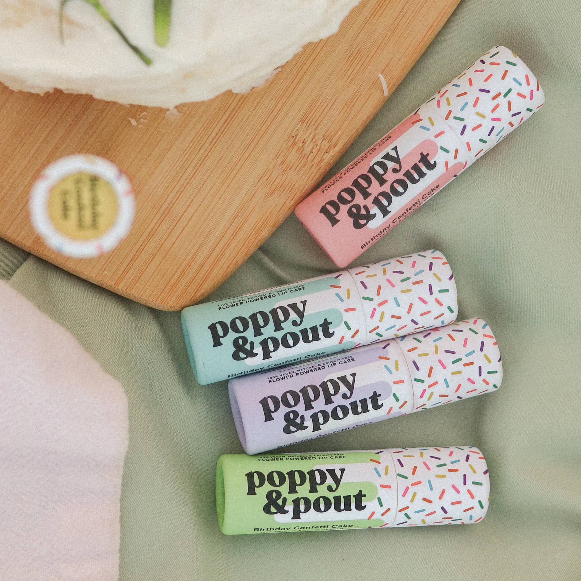 Birthday Confetti Cake Lip Balm - Pink