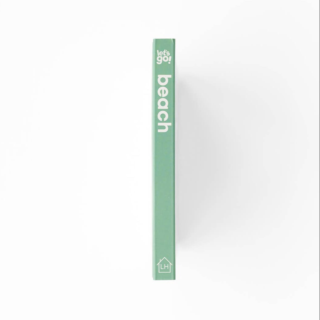 Green box with 'beach' text on a white background
