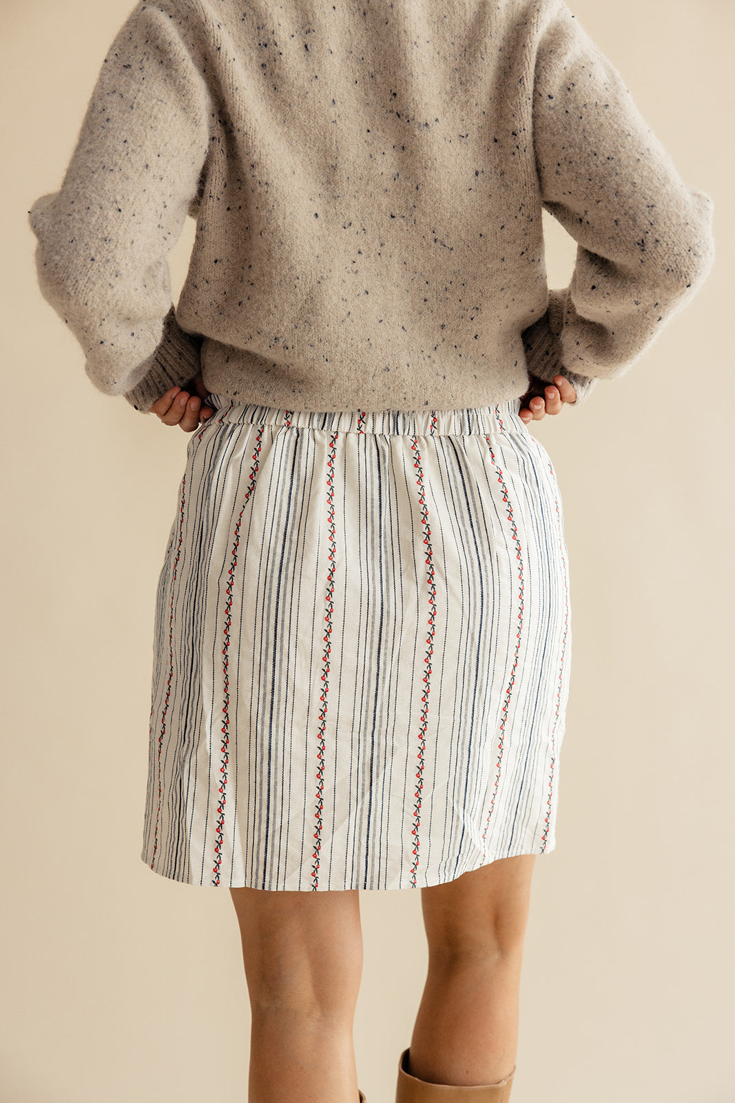 Gentry Striped Mini Skirt
