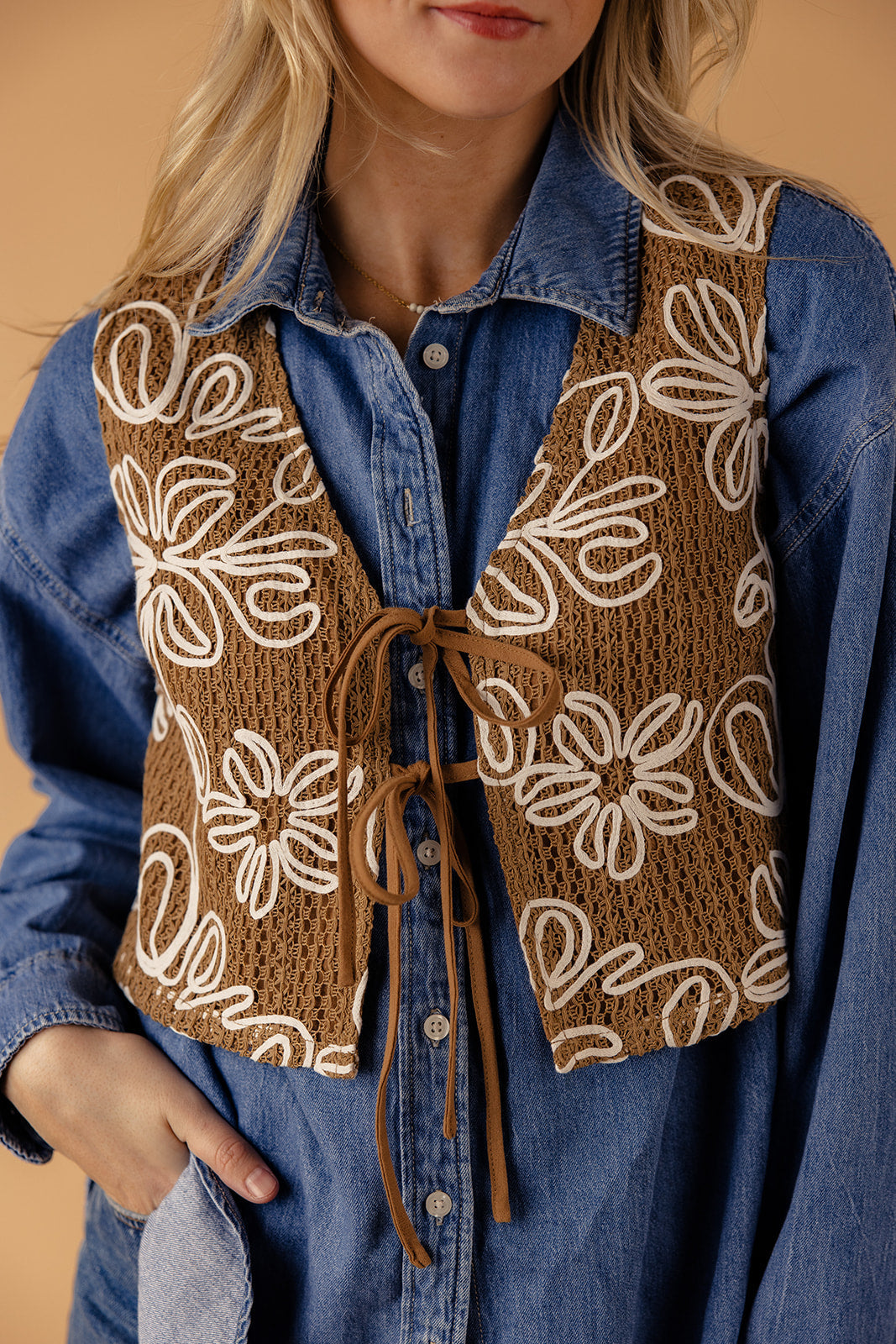 Glass Heart Tie Vest