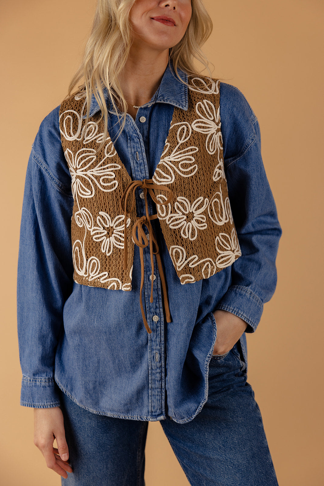 Glass Heart Tie Vest