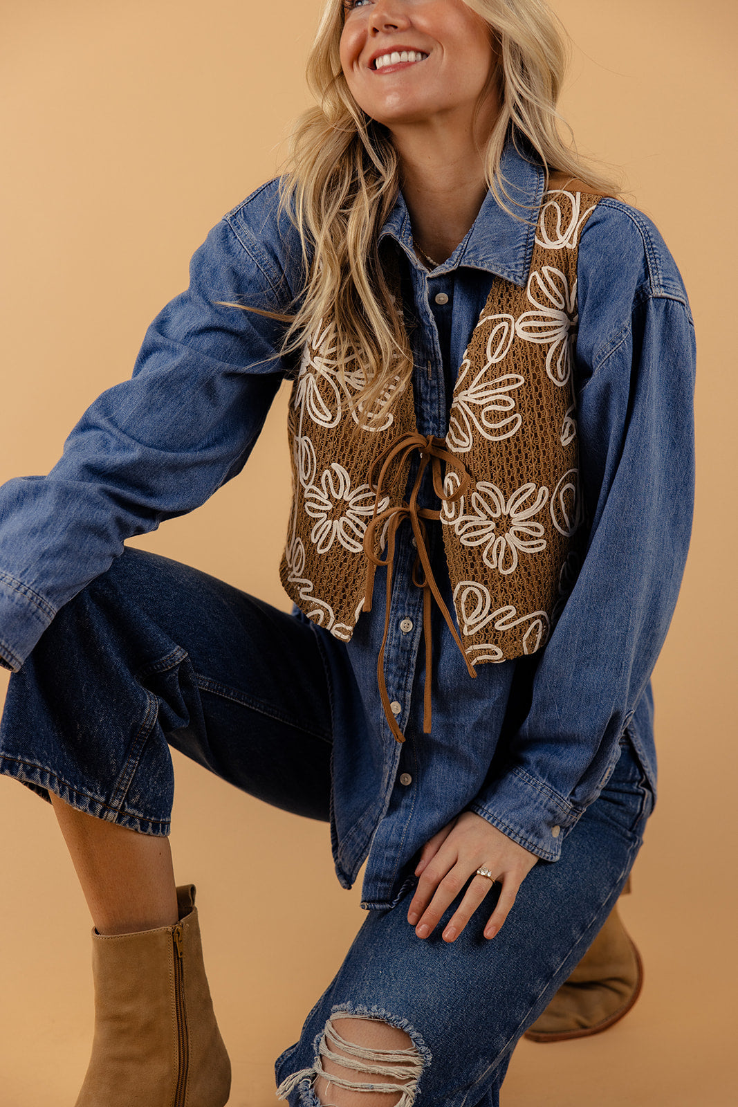 Glass Heart Tie Vest