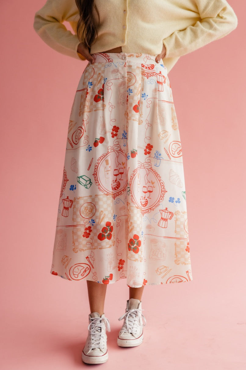 C’est La Vie Printed Skirt