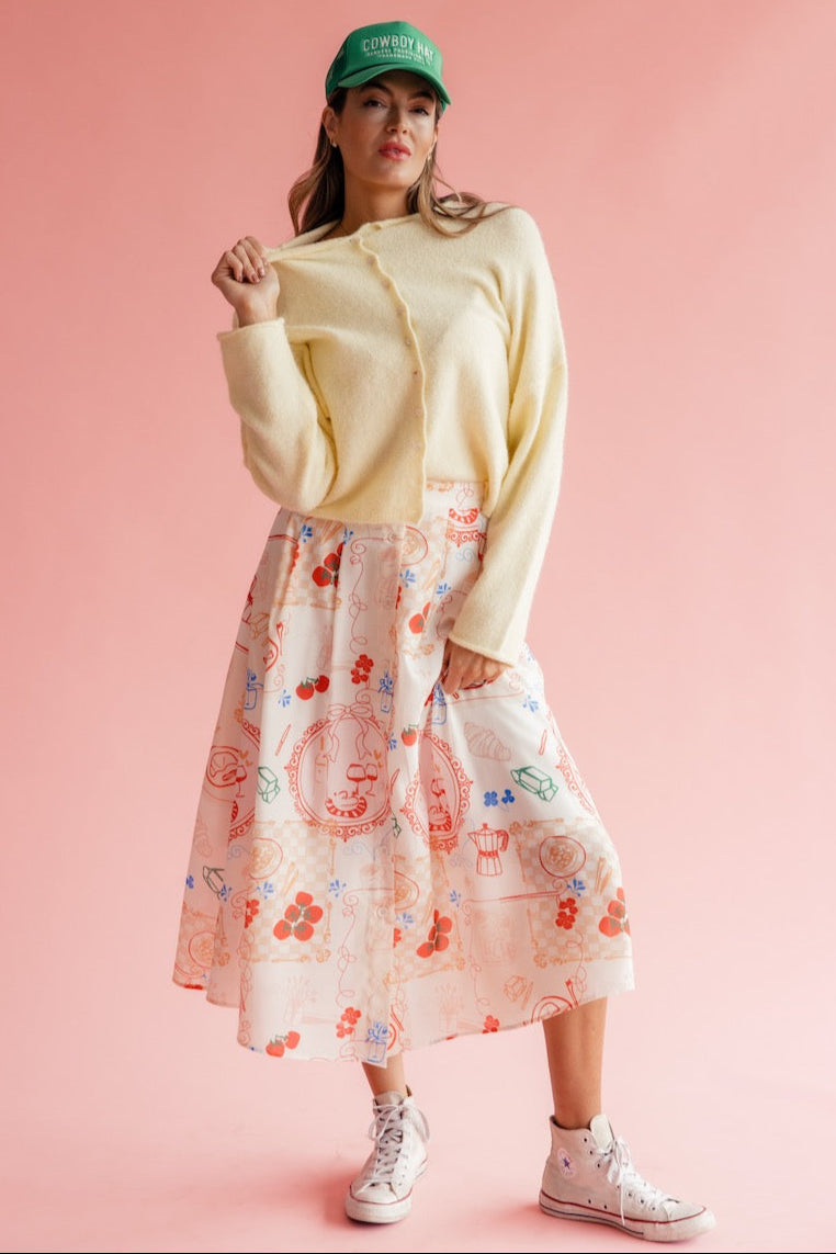 C’est La Vie Printed Skirt
