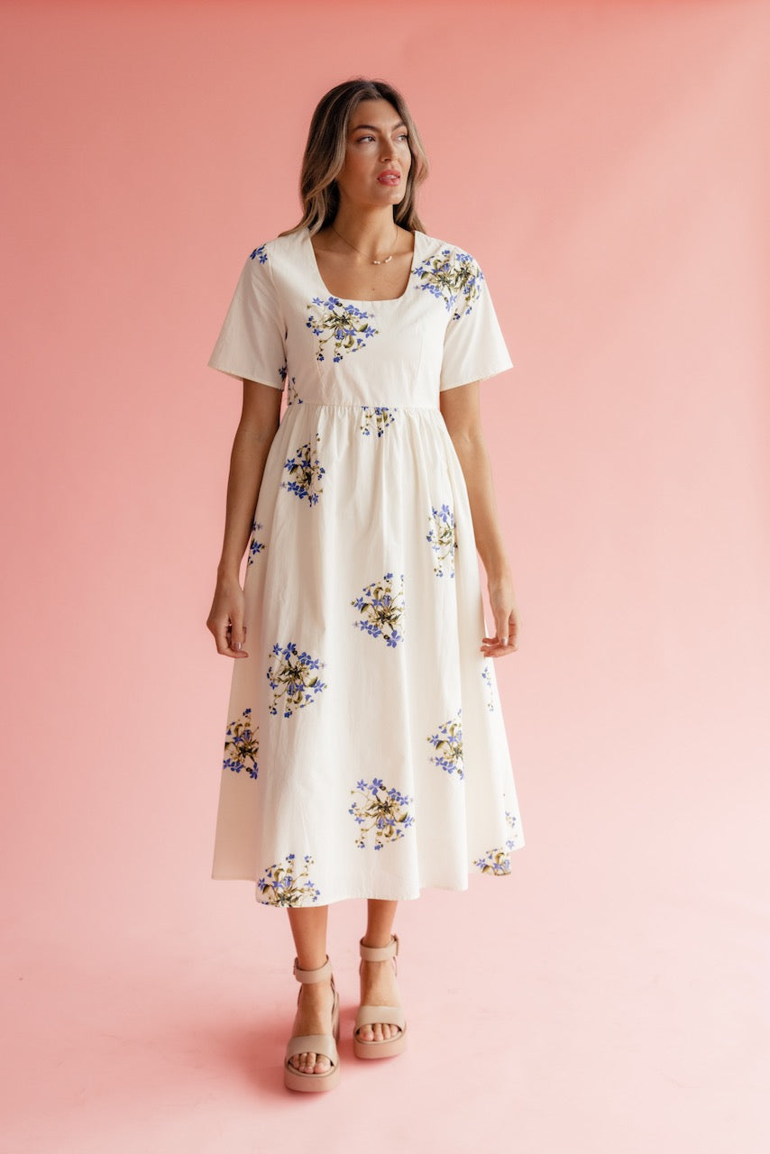 Elodie Square Neck Bow Dress