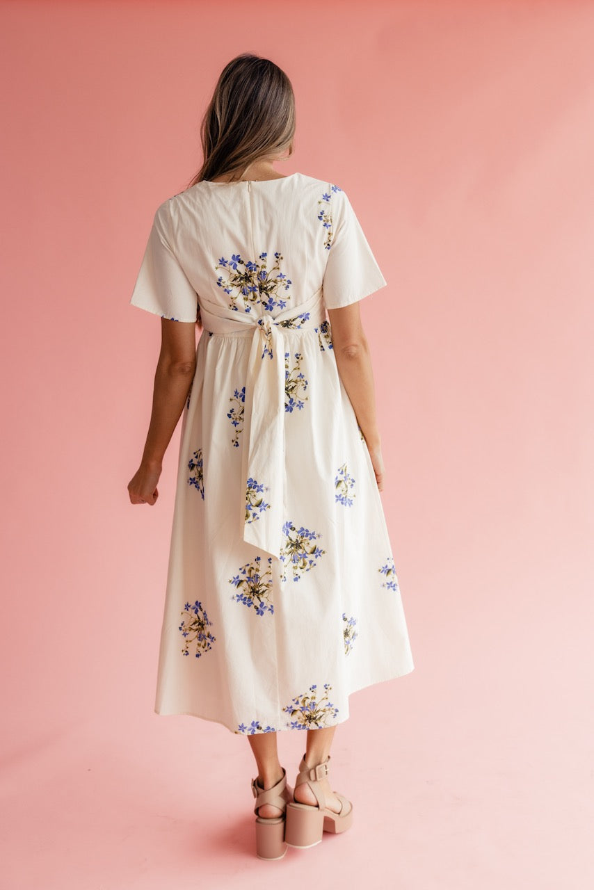 Elodie Square Neck Bow Dress