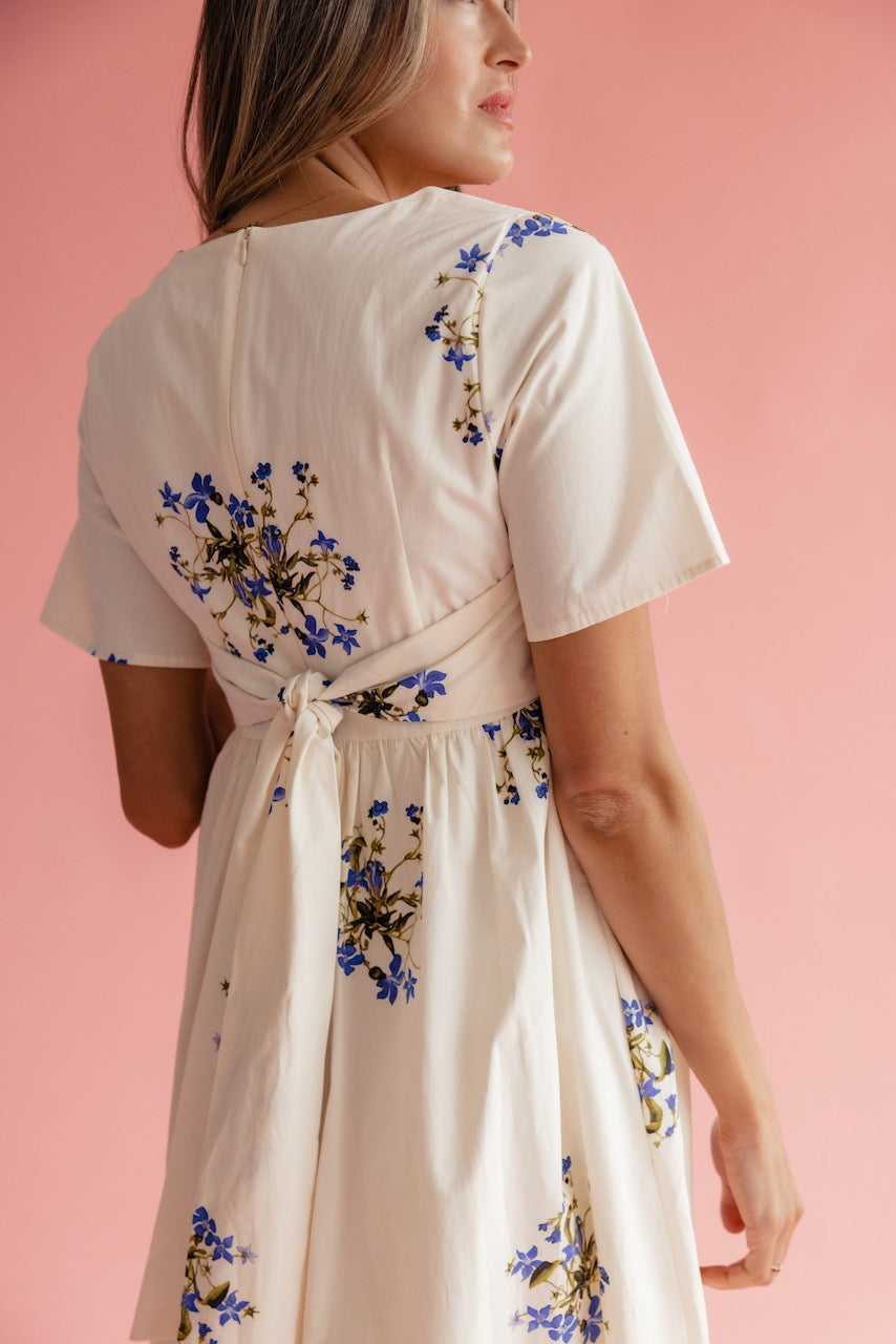 Elodie Square Neck Bow Dress