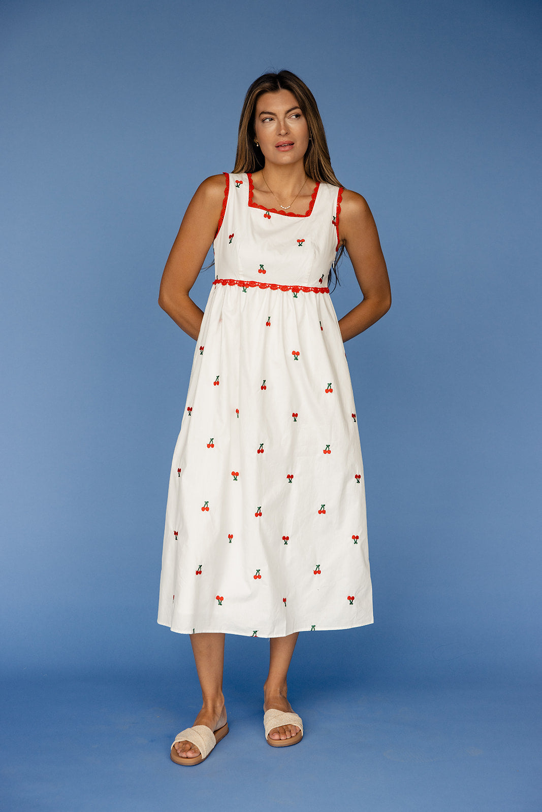 Cherry Pie Lace Trim Dress