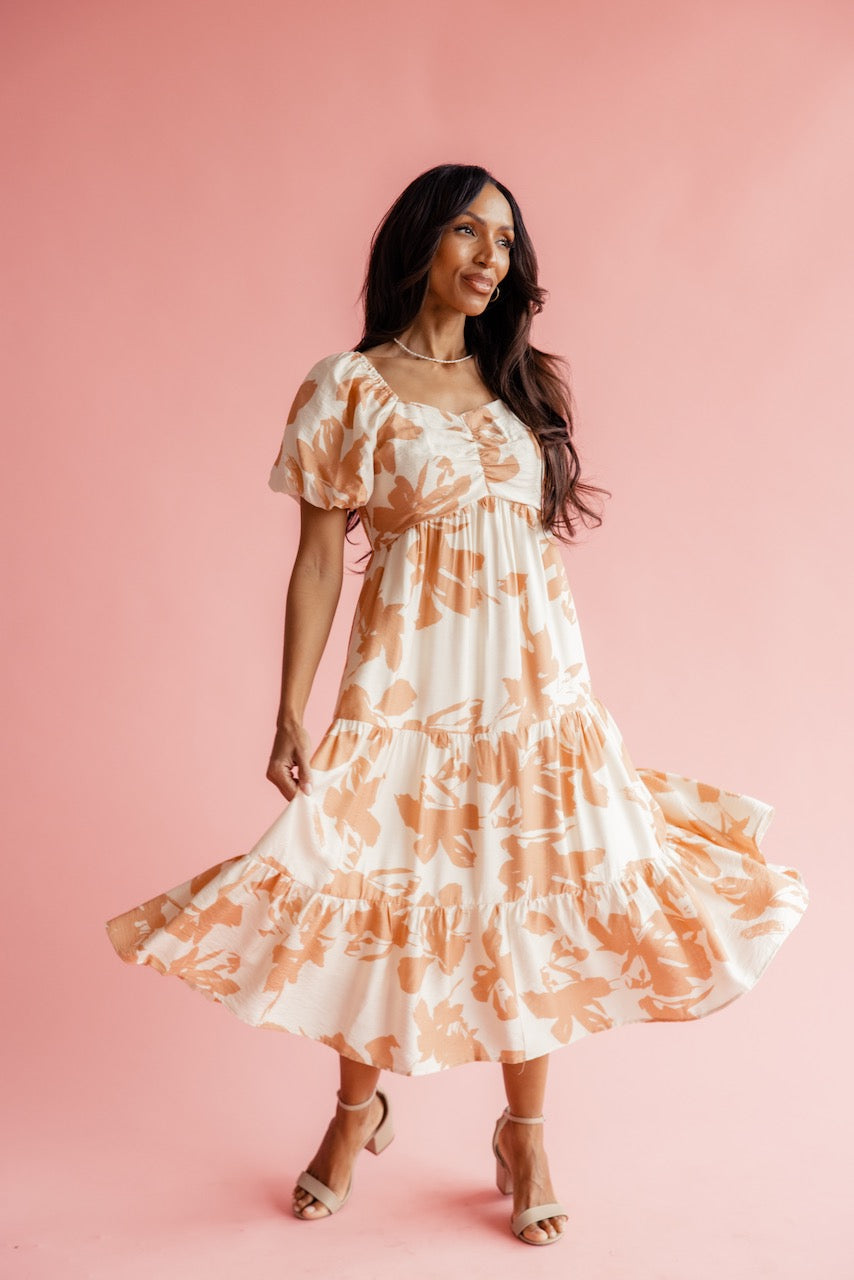 Sable Printed Puff Sleeve Dress