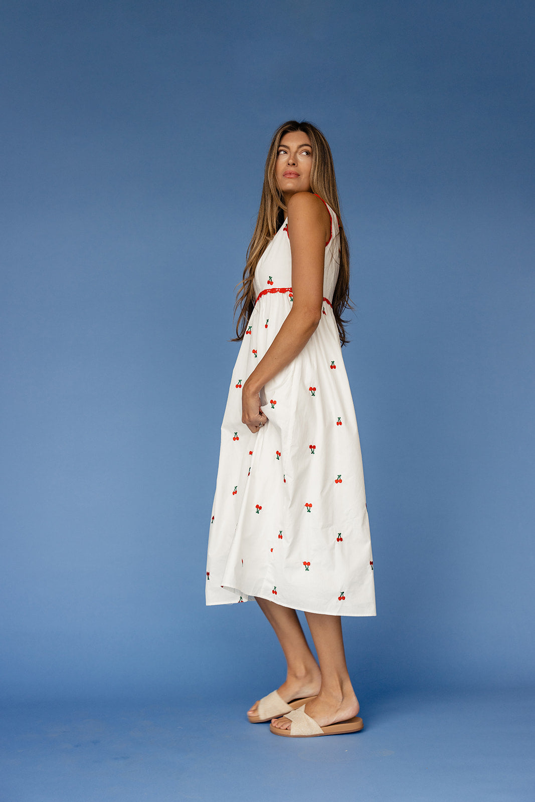 Cherry Pie Lace Trim Dress