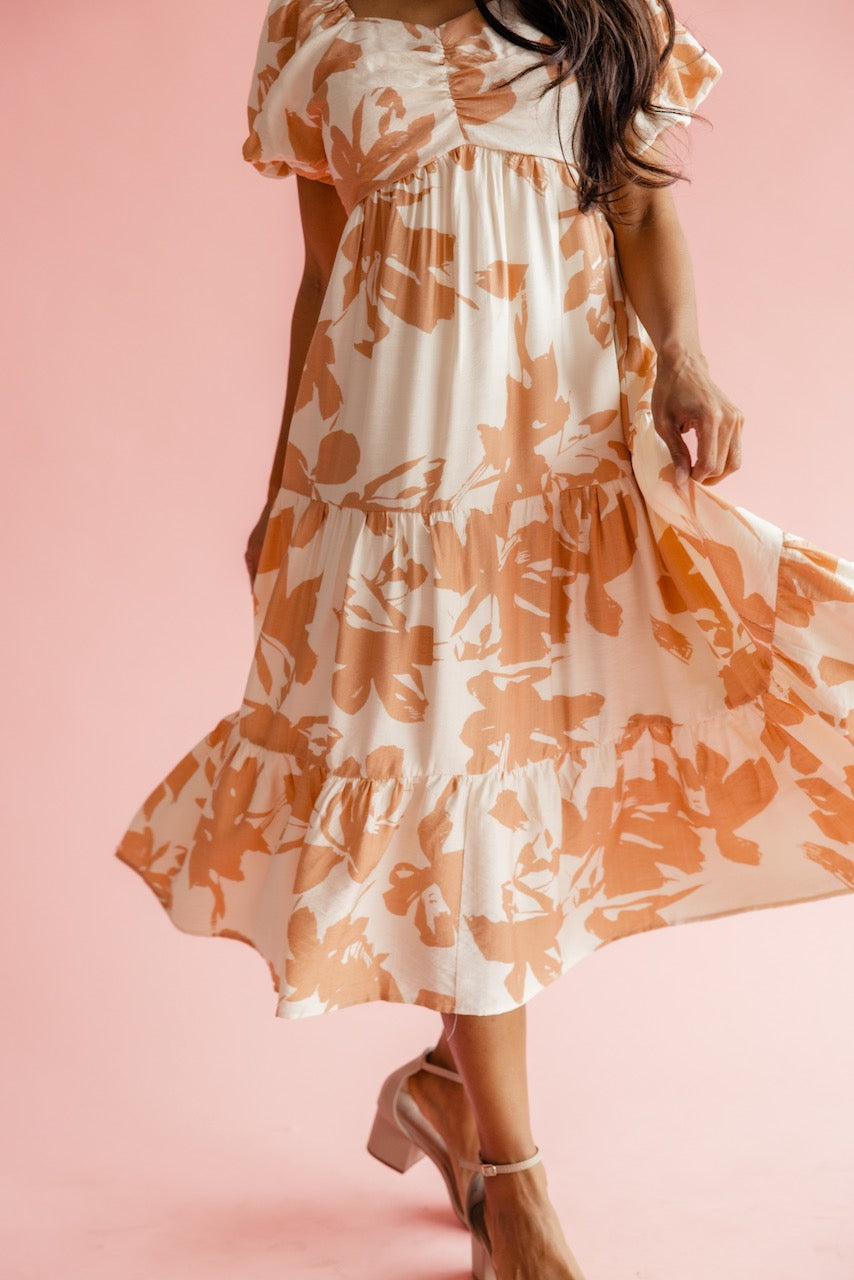 Sable Printed Puff Sleeve Dress