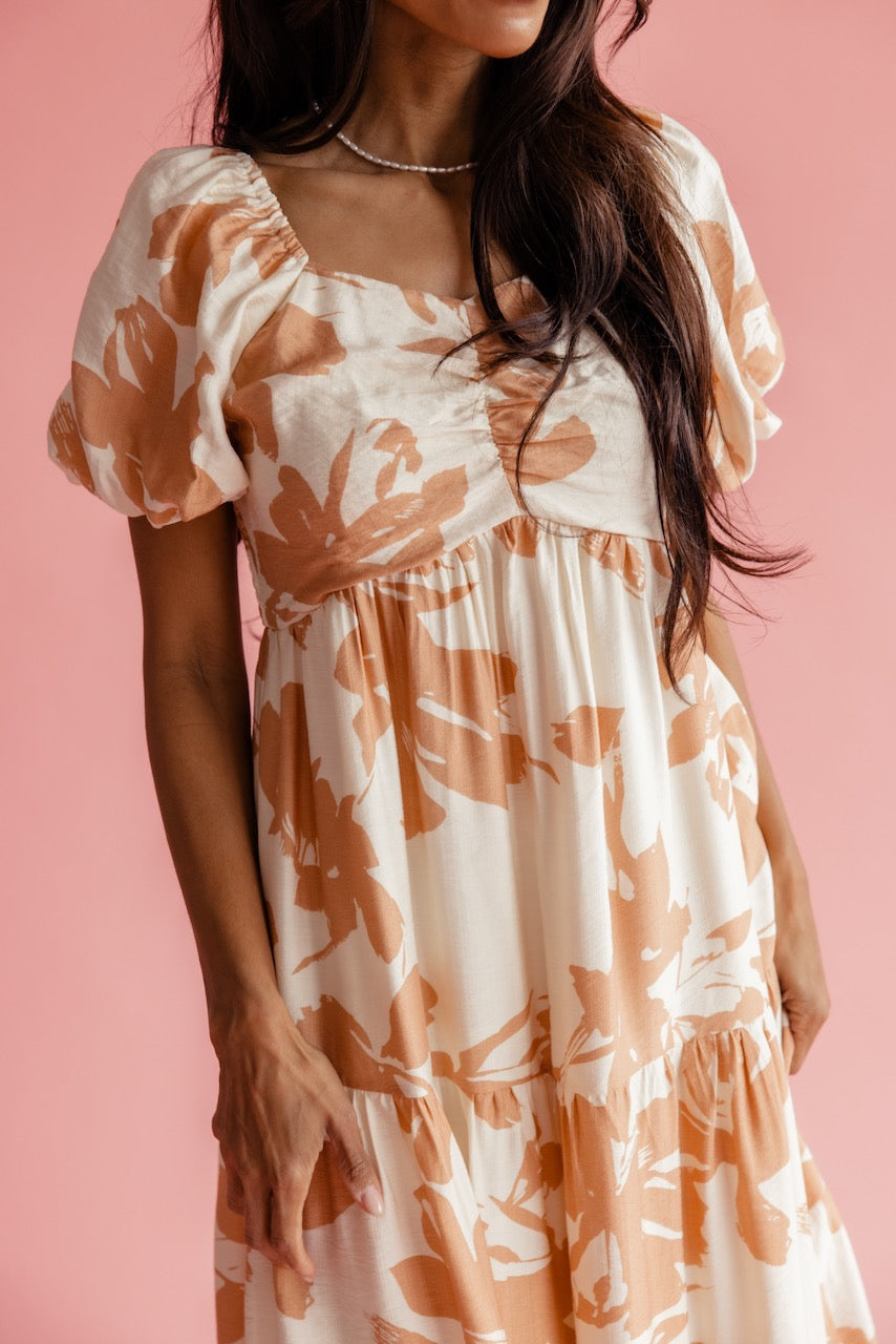 Sable Printed Puff Sleeve Dress