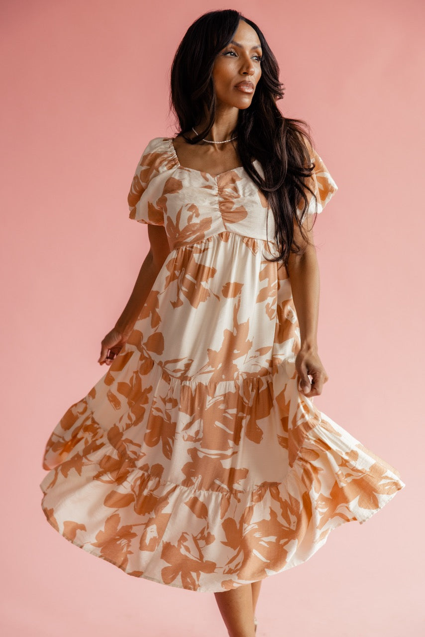 Sable Printed Puff Sleeve Dress