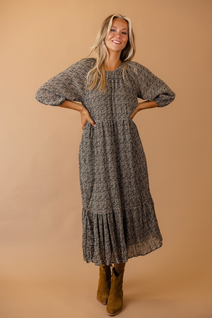 Valley of Your Heart Puff Sleeve Dress