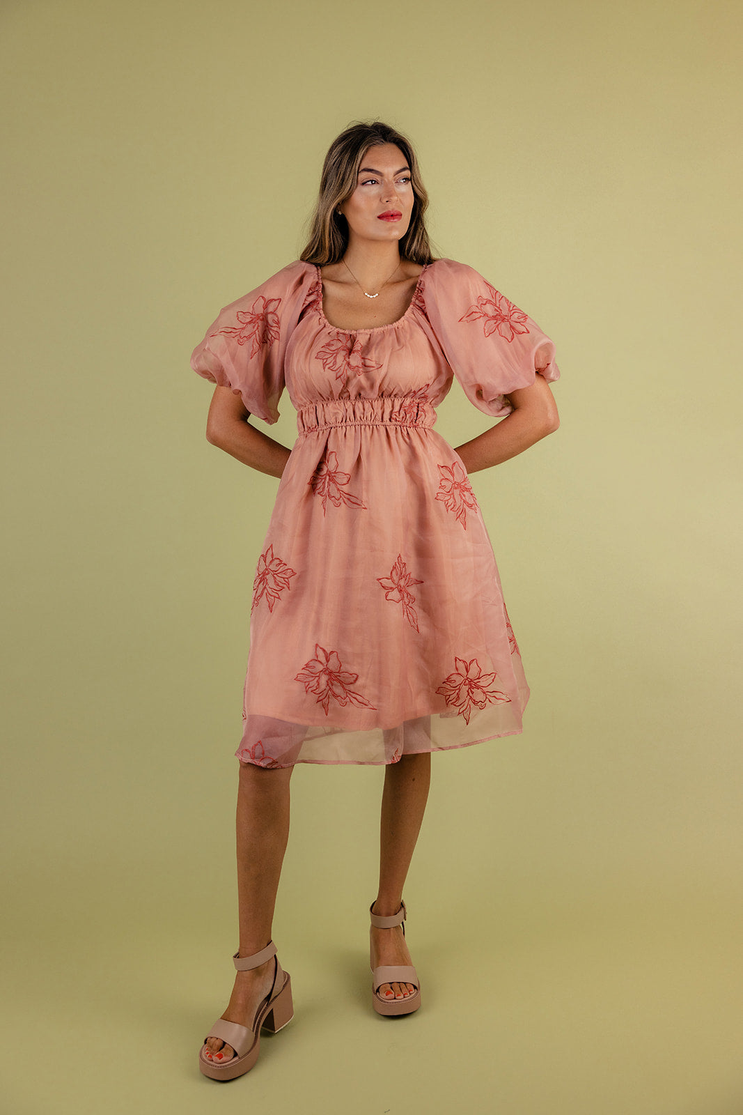 Priscilla Puff Sleeve Dress