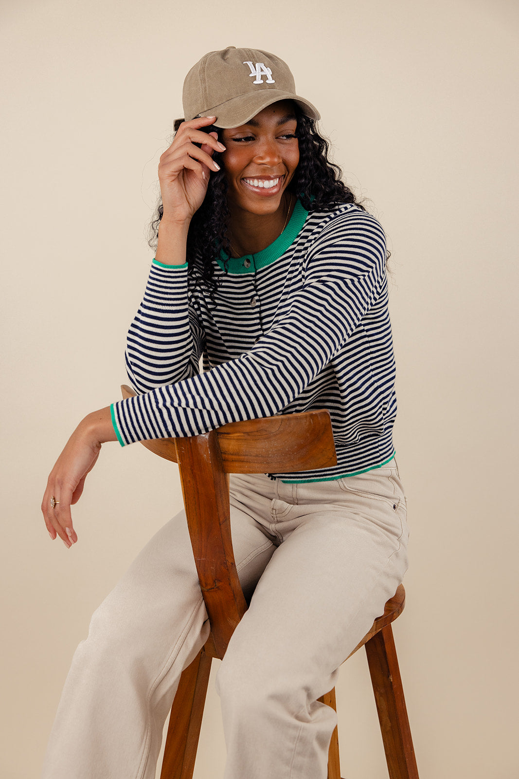 We’re Cool Now Striped Cardigan