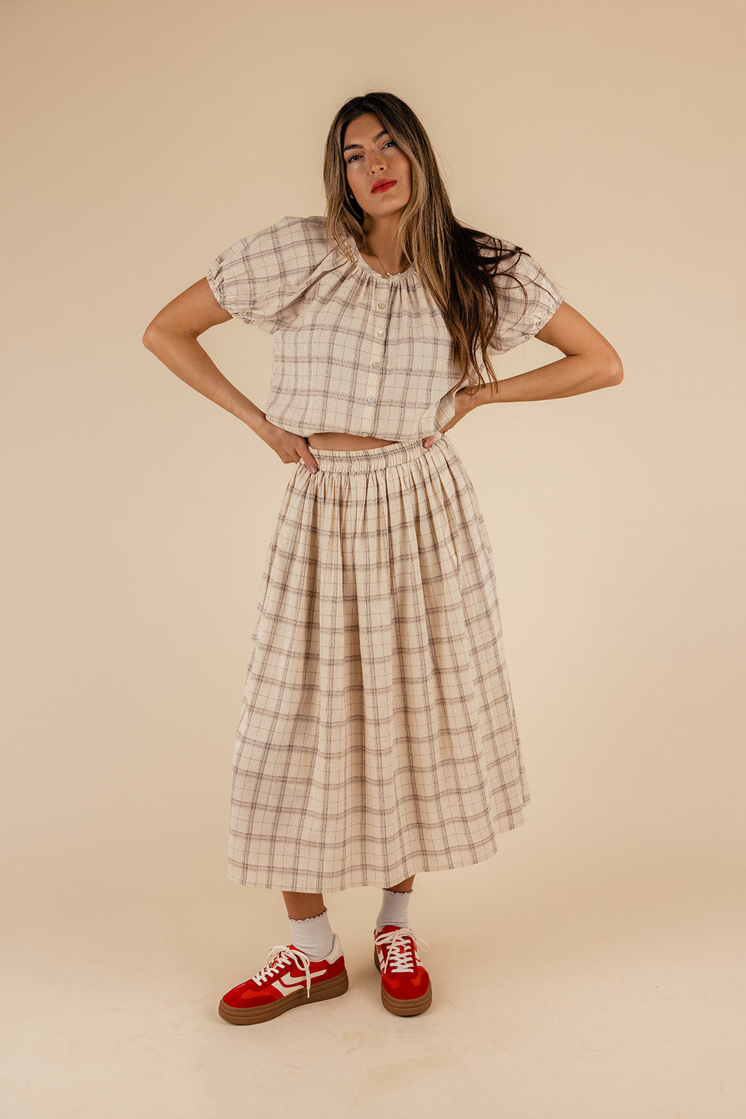 Coretta Plaid Blouse