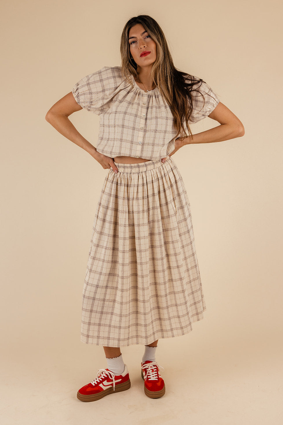 Coretta Plaid Skirt