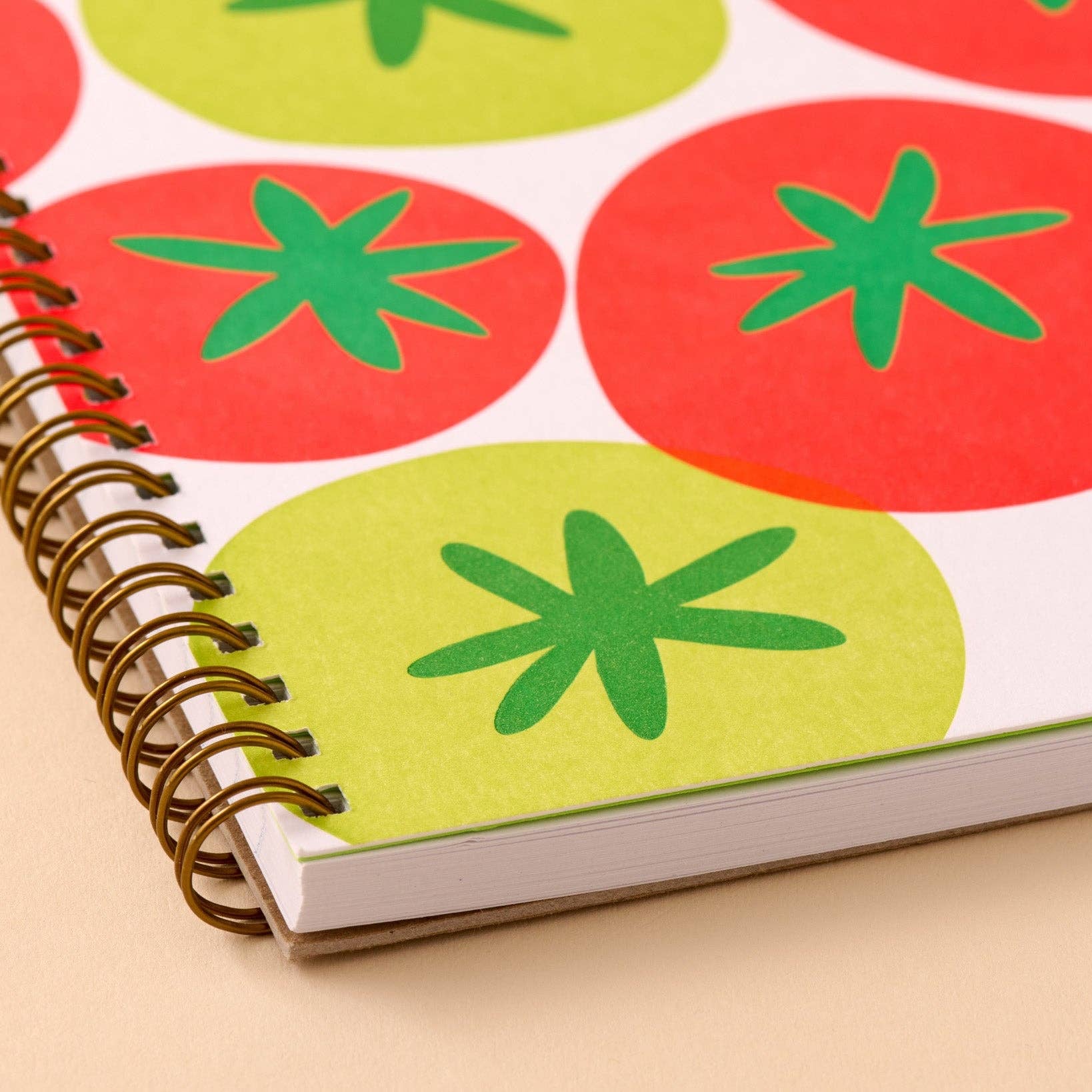 Tomato Garden Letterpress A5 Spiral Notebook