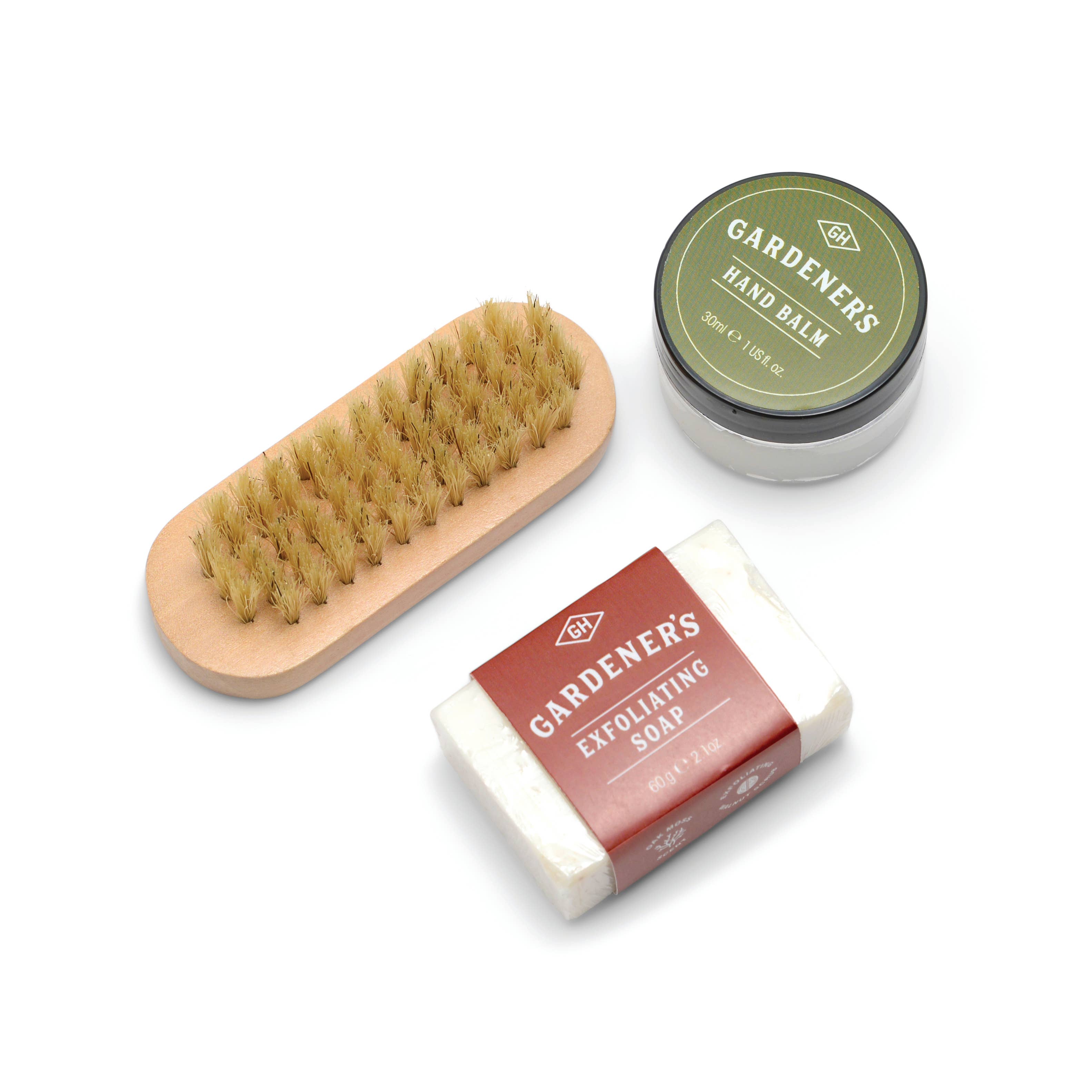 Gardener's Handcare Kit - Nail Brush, Soap, Balm