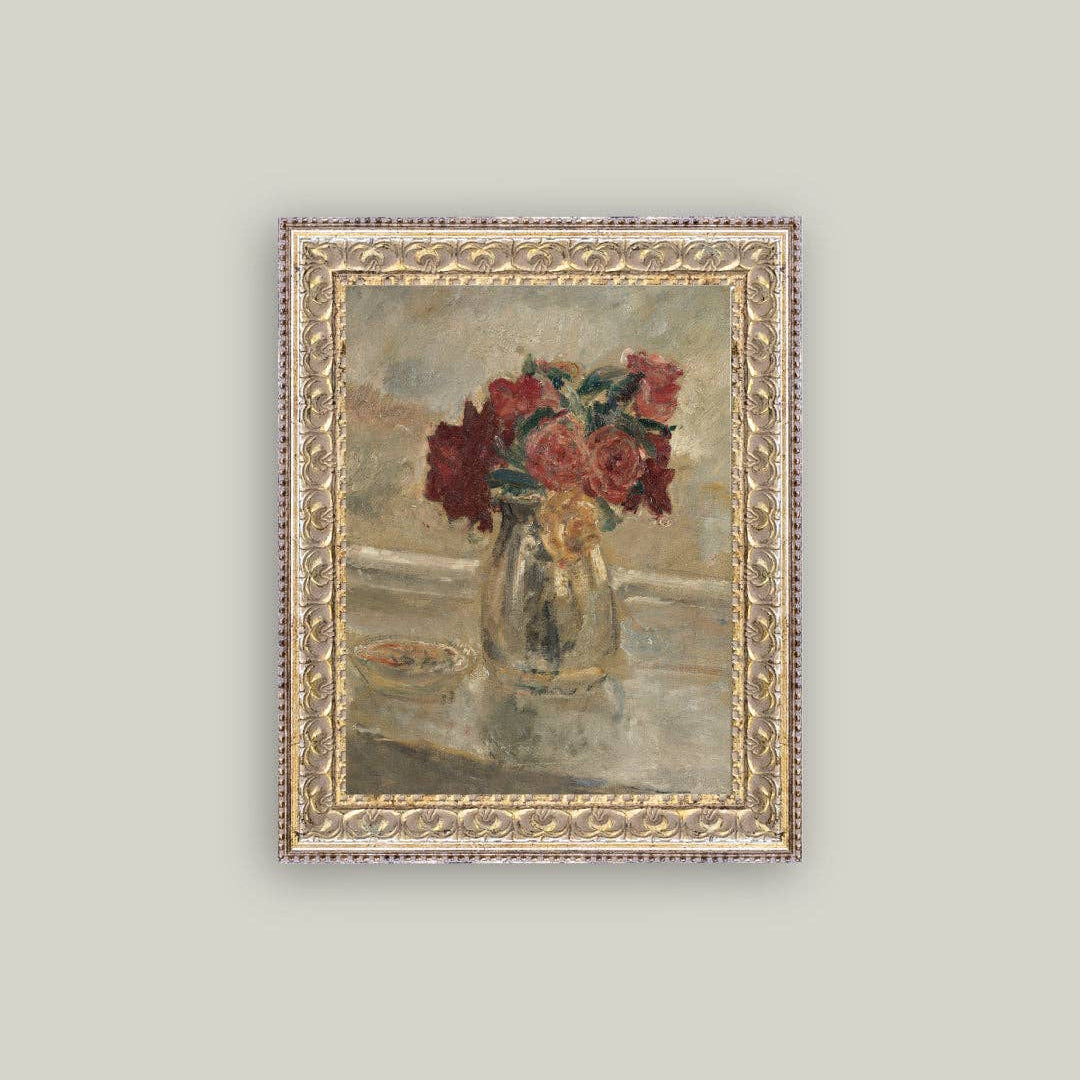 Bring timeless romance into your home with this charming framed art piece. Featuring delicate roses arranged in a classic vase, this 8x10 print captures the elegance of vintage aesthetics with an ornate frame that adds character to any room. Perfect for Valentine's Day décor or year-round botanical inspiration, this piece celebrates the beauty of nature with nostalgic appeal. A thoughtful gift for those who appreciate antique charm and floral artistry.