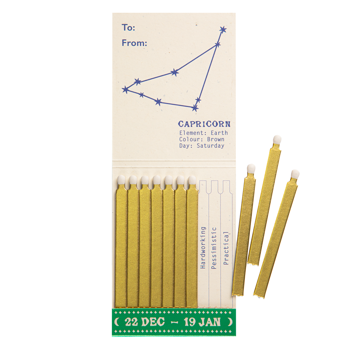 Capricorn Zodiac Matchbook
