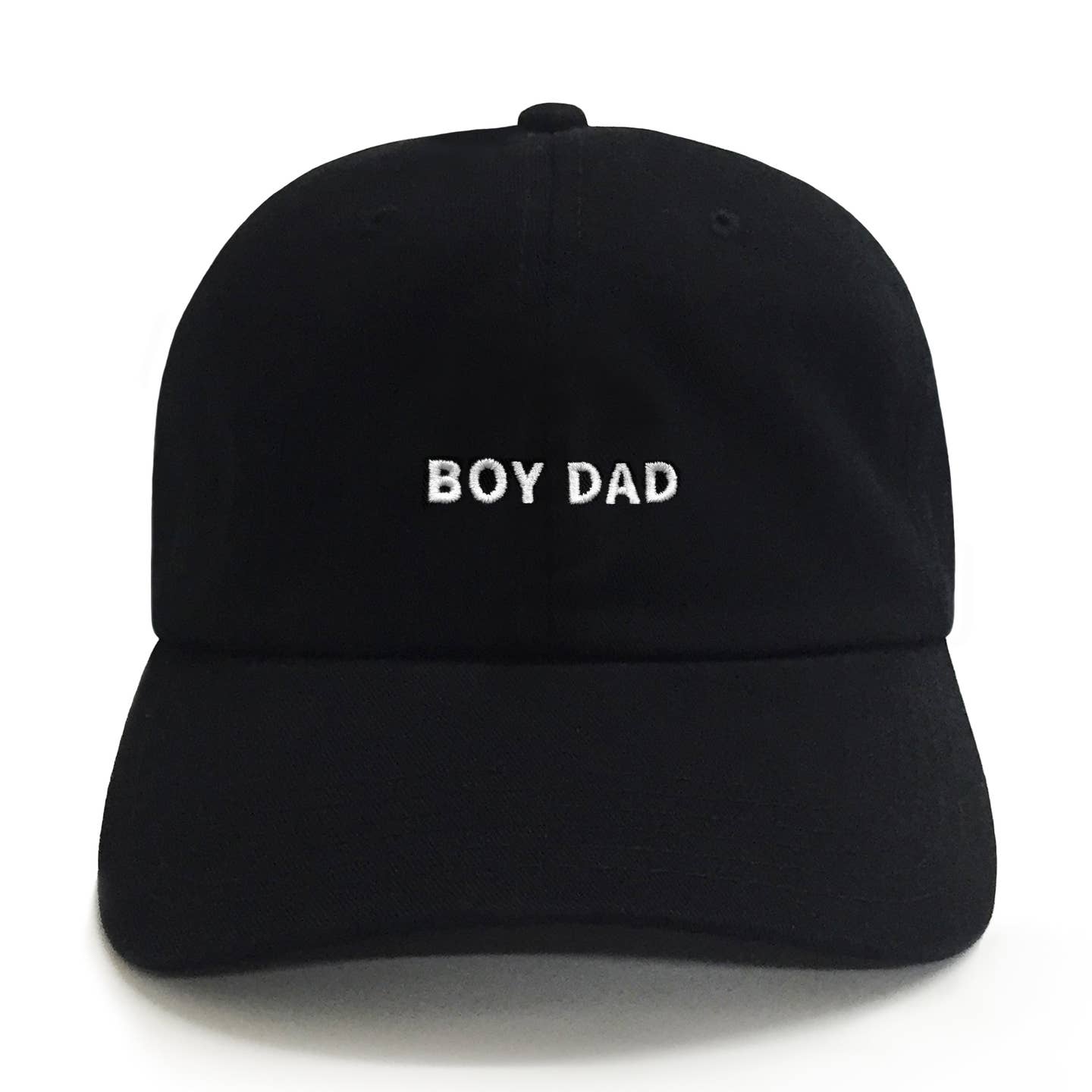 Boy Dad Embroidered Hat - Black