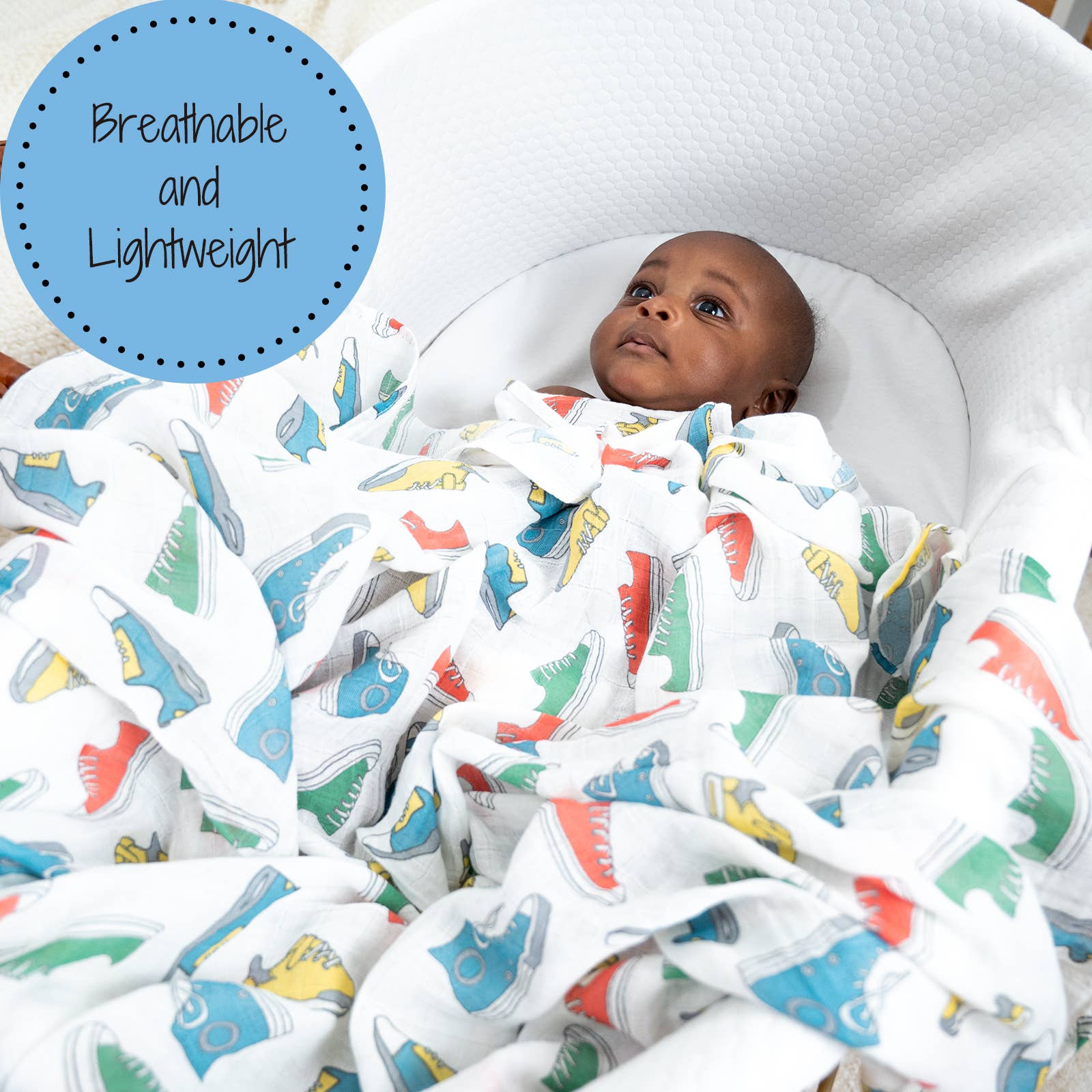 Sole Mates Baby Muslin Swaddle Blanket