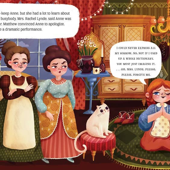 Fall in love with the precocious Anne Shirley all over again! Filled with interactive wheels and pull-tabs, and lavishly illustrated, Lit for Little Hands: Anne of Green Gables is an unprecedented kid's introduction to L. M. Montgomery's beloved classic coming-of-age novel. Unlike many board books that tackle the classics, Lit for Little Hands tells the actual story in simple, engaging prose. Gorgeous illustrations transport the reader to Prince Edward Island, while tons of interactive elements invite kids
