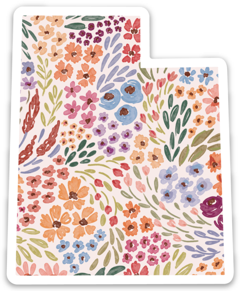 Utah State Floral Sticker - 5 Color Options
