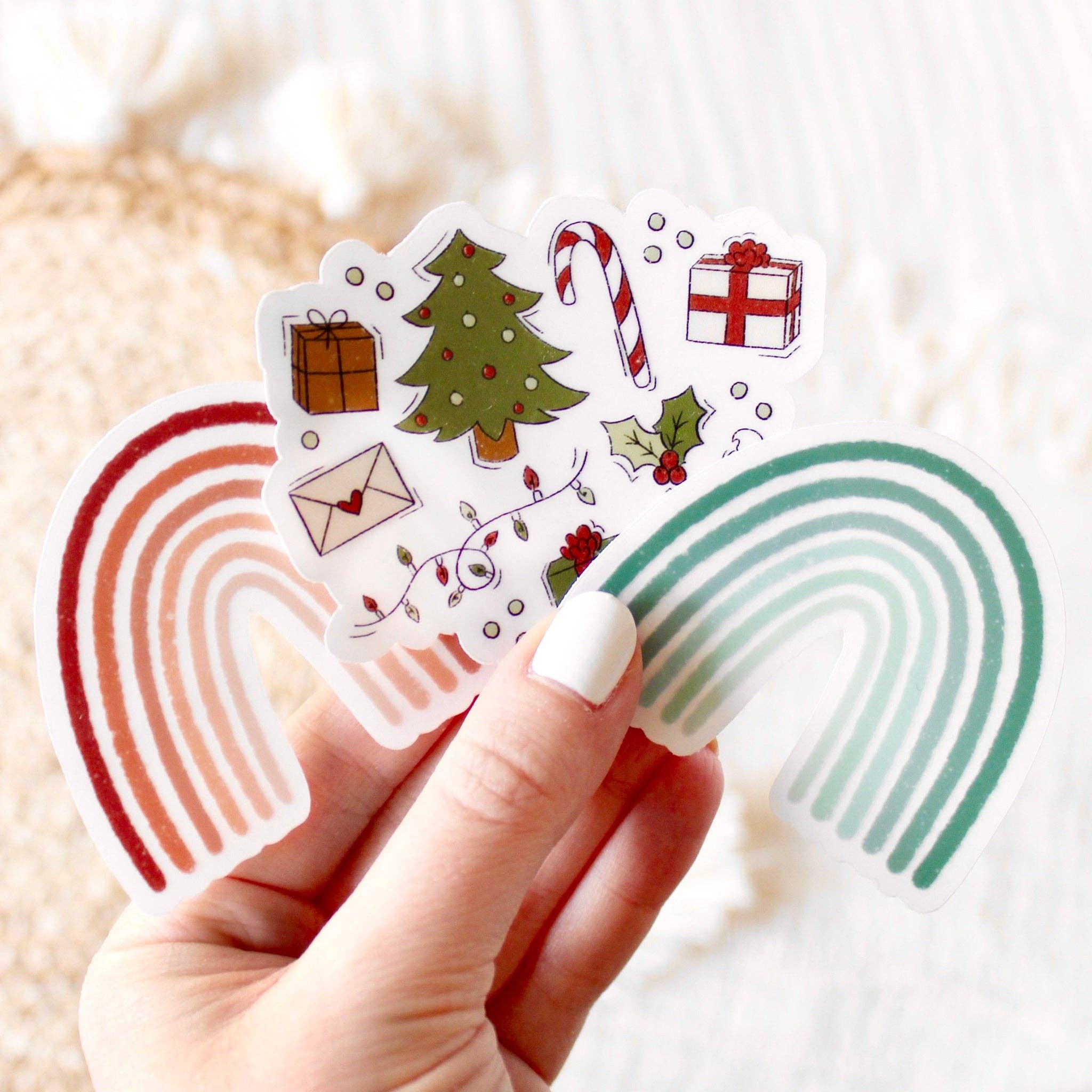 Clear Blue Rainbow Sticker