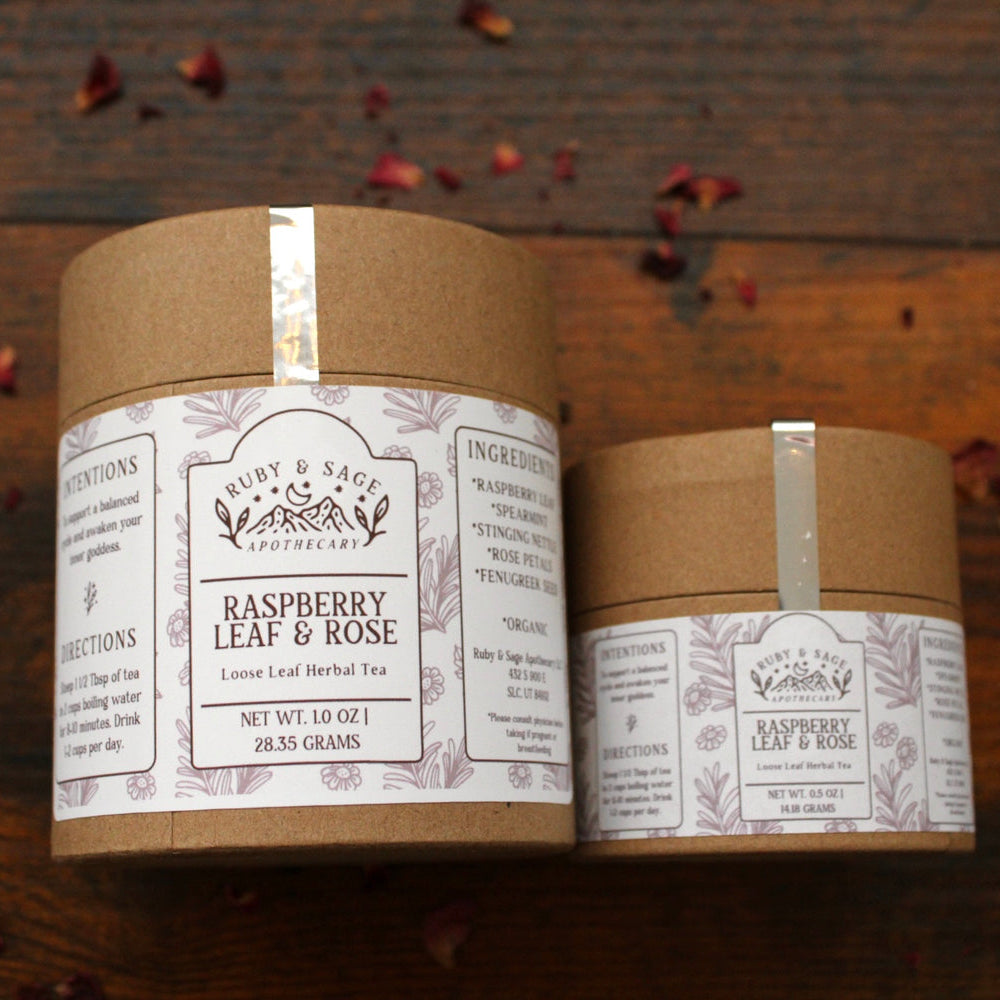 Raspberry Leaf + Rose Herbal Tea