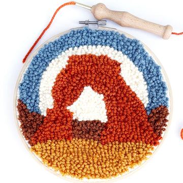 8" Yarn Punch Embroidery DIY Kit
