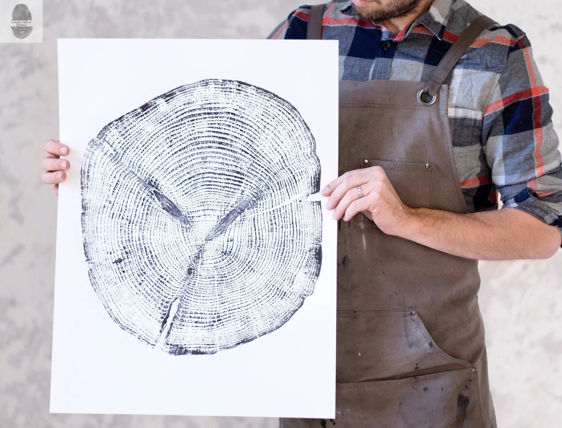 Alaska Cedar, Alaska Art, Denali, Shabby Tree, Tree Ring Print, Forager