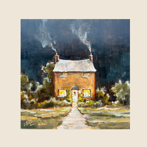 "Settle In" - Original Painting - Winter Solstice Art Show