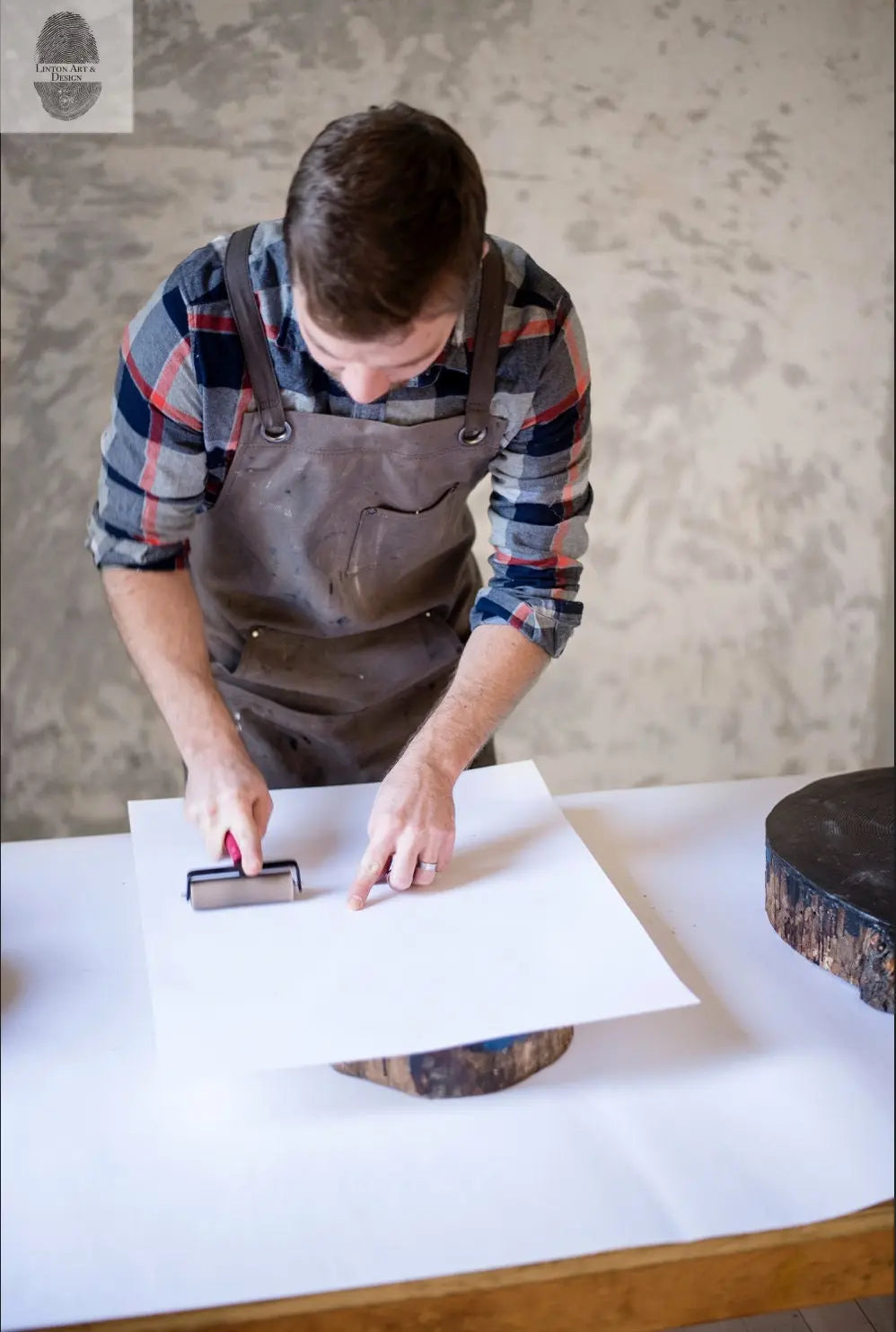 Big Cottonwood Canyon, Tree Ring Print, Woodcut, Utah Art, Botanical Print, Father's Day Art, Arborist Art Gift, Dendrology, Hand Pressed