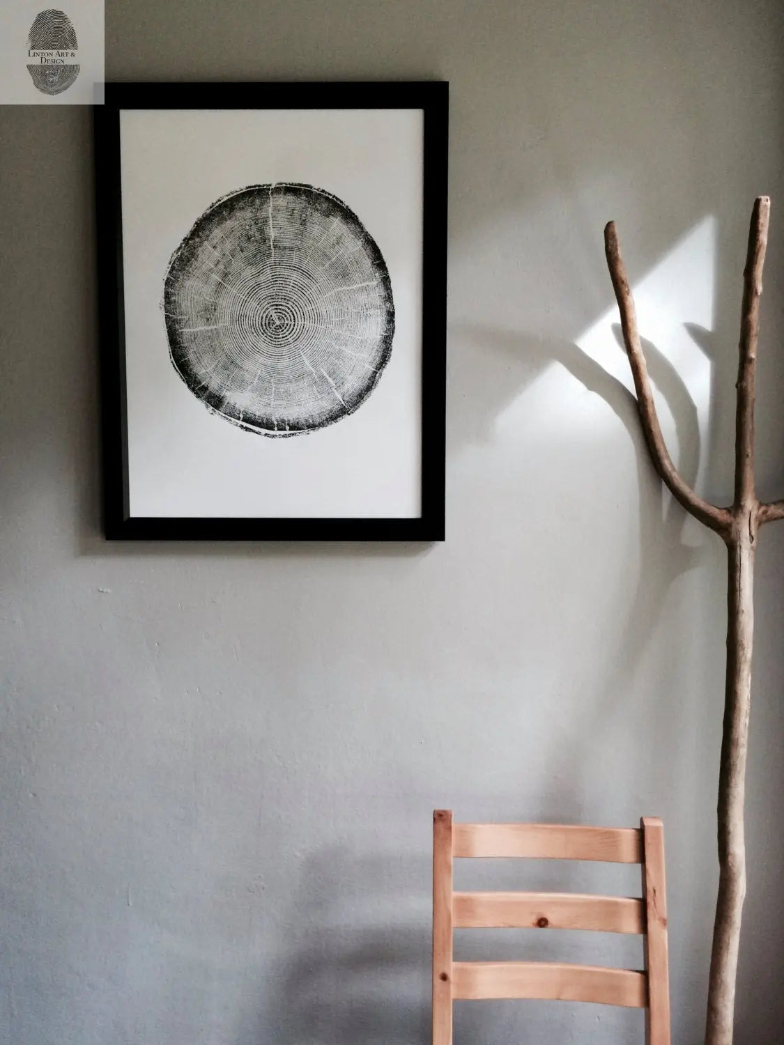 Big Cottonwood Canyon, Tree Ring Print, Woodcut, Utah Art, Botanical Print, Father's Day Art, Arborist Art Gift, Dendrology, Hand Pressed