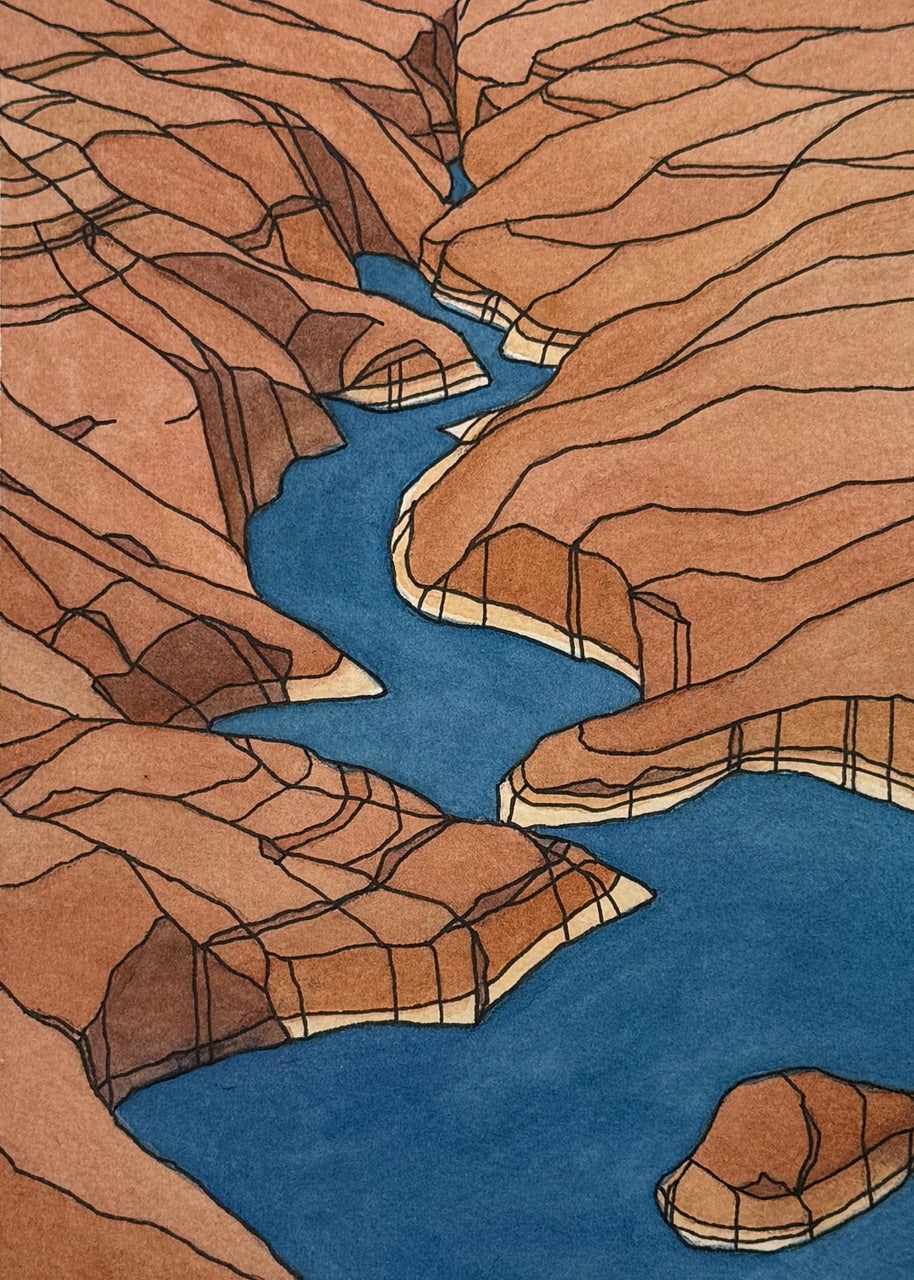 “Contours of Powell” - Original Painting - Road Trip Art Show