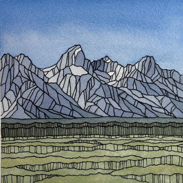 “Tetons” - Original Painting - Road Trip Art Show