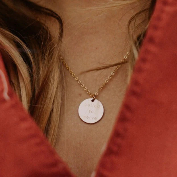 Called to Serve Necklace - Circle Pendant