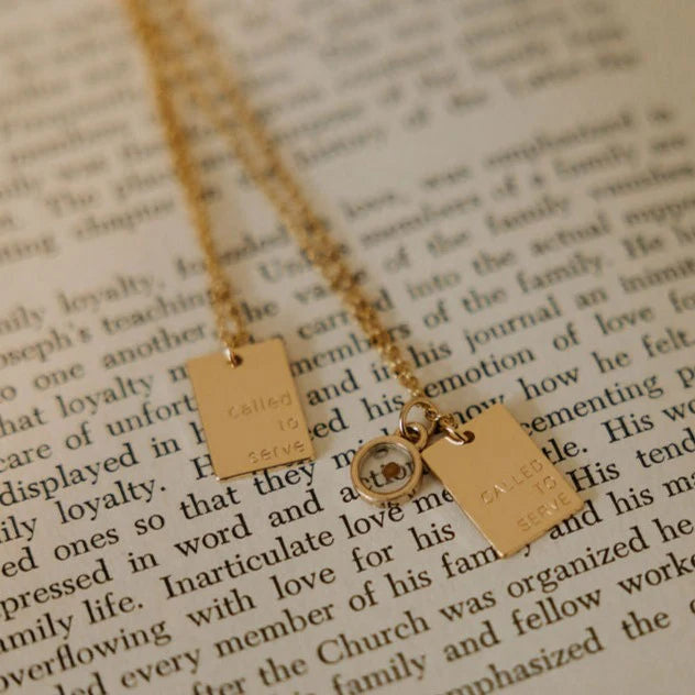 Called to Serve Necklace - Rectangle Pendant