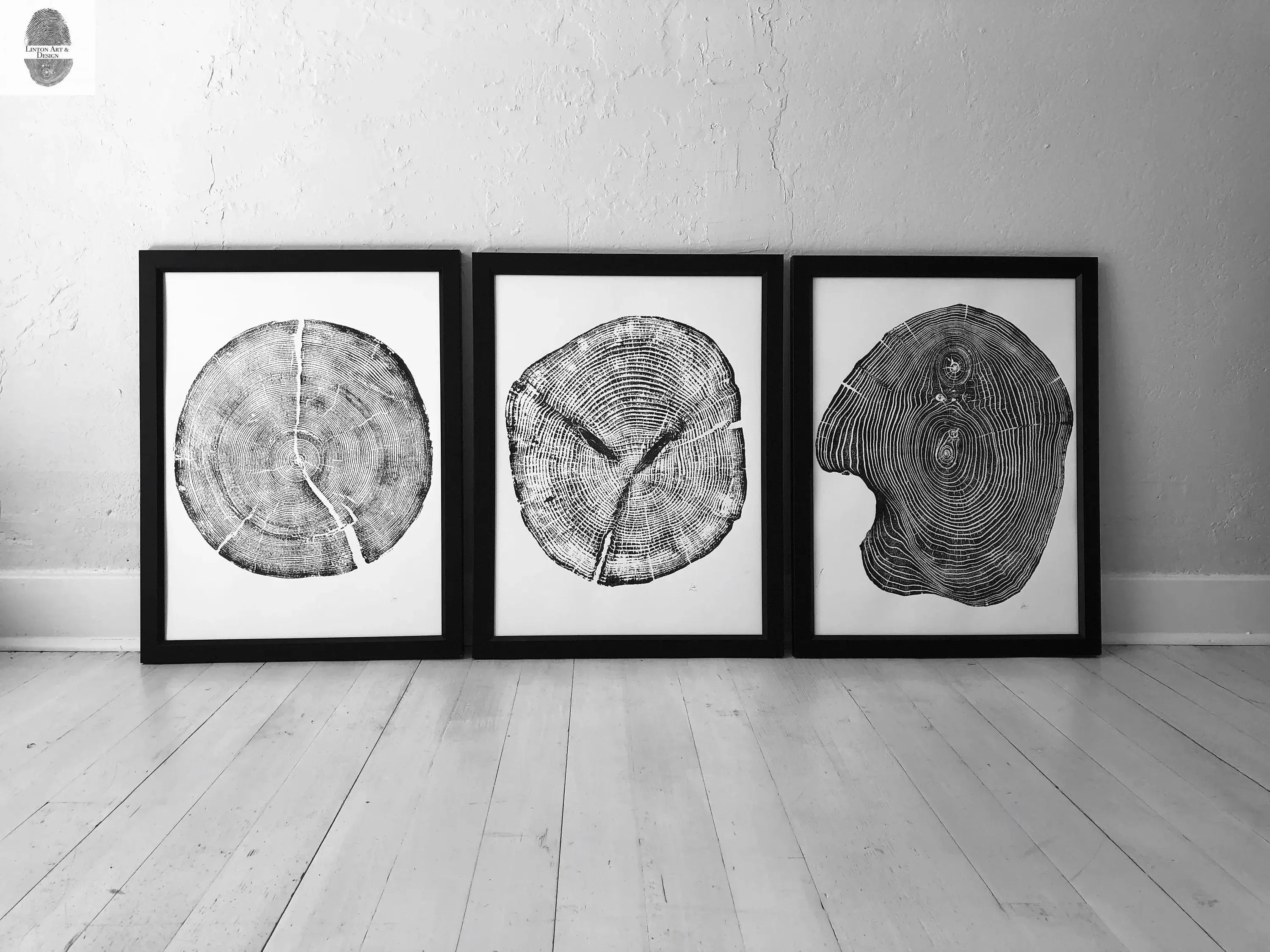 Set of 3, Utah Art, Alaska Art, Ohio State Art, Mulberry Tree, Cedar Tree, Wood Slice Wall Art