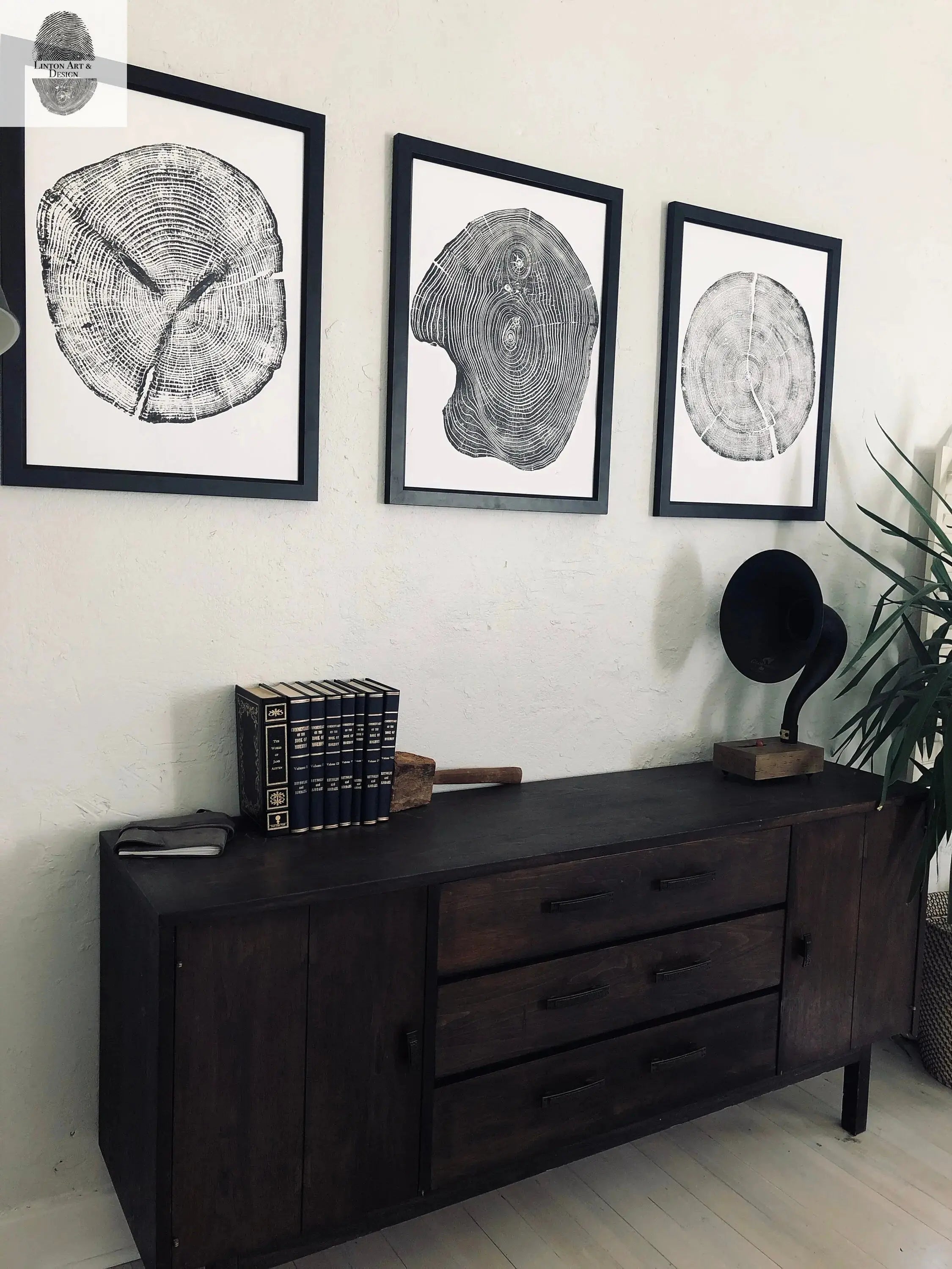 Set of 3, Utah Art, Alaska Art, Ohio State Art, Mulberry Tree, Cedar Tree, Wood Slice Wall Art