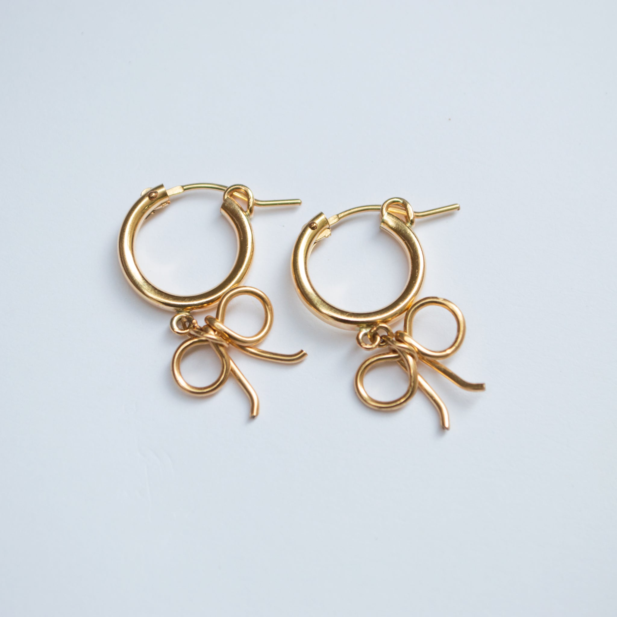 Bow Dangle Hoops - Syd Squared