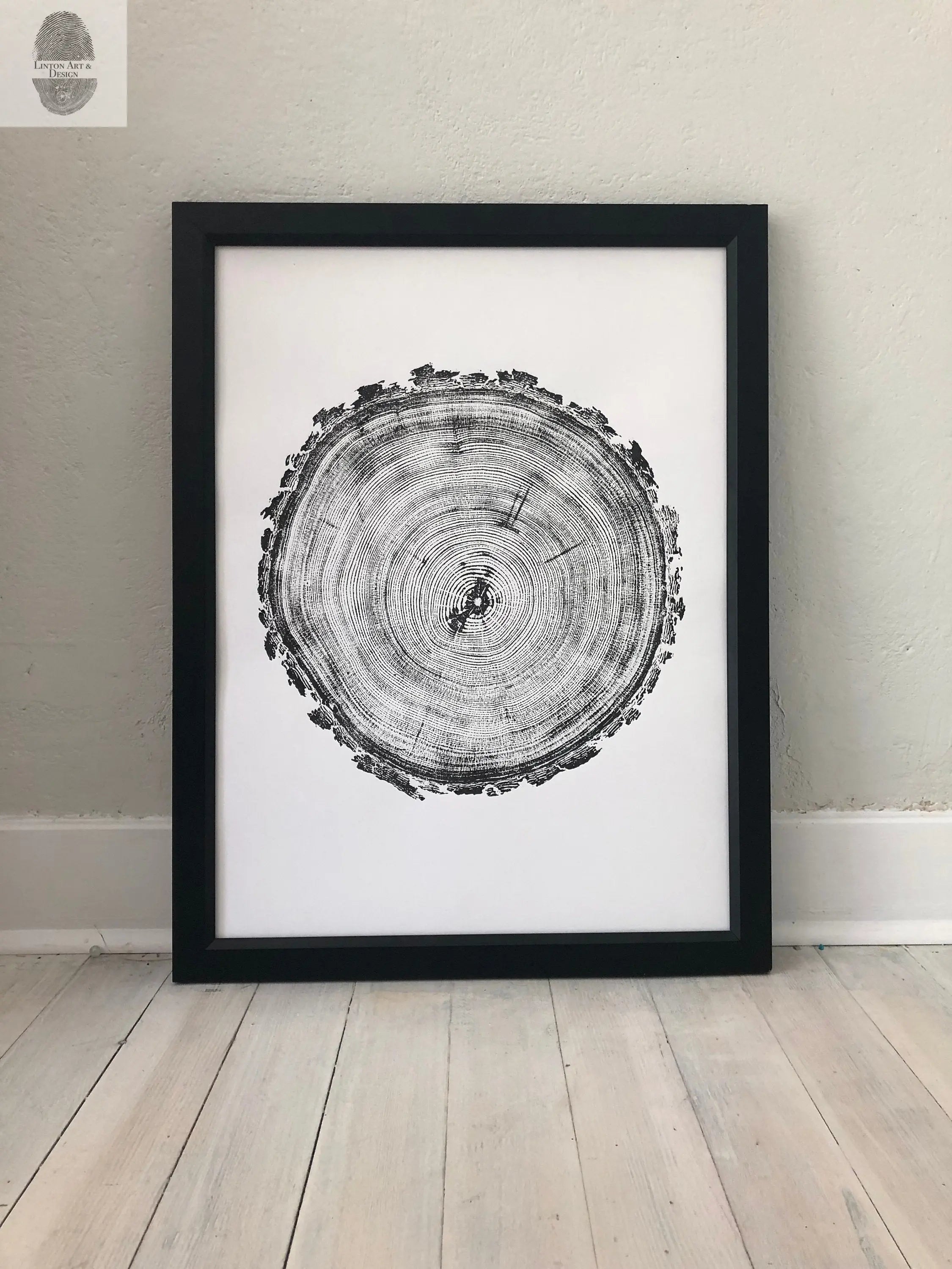 Denver Art, Rocky Mountains Tree Art, Pine Tree Art, Tree ring Print, Woodcut Print