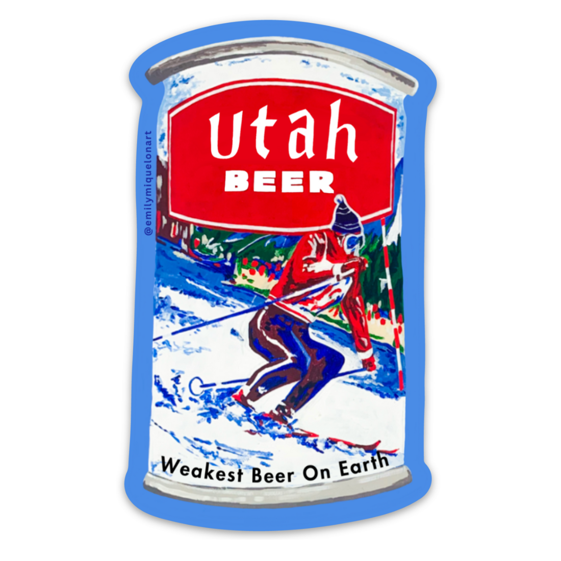 Utah Beer - Skier Magnet