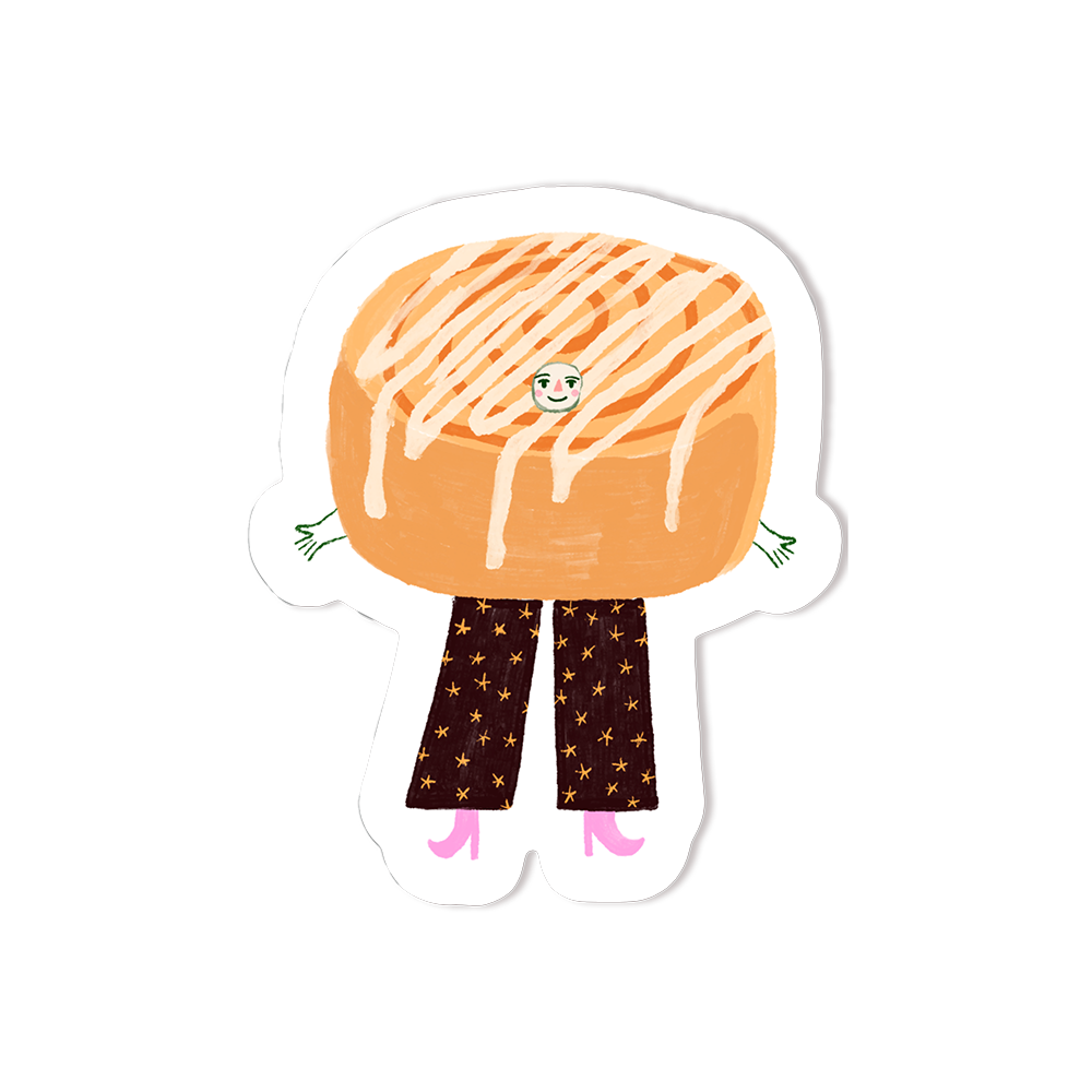 Cinnamon Roll Girl Sticker