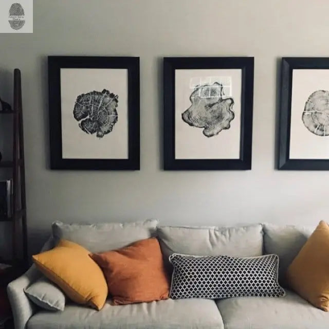 Grand Tetons, Alaska Art, Wyoming Art, Idaho Art, Tree Ring Art, Woodcut print, Biology Gifts, tree ring prints - 18x24 each print