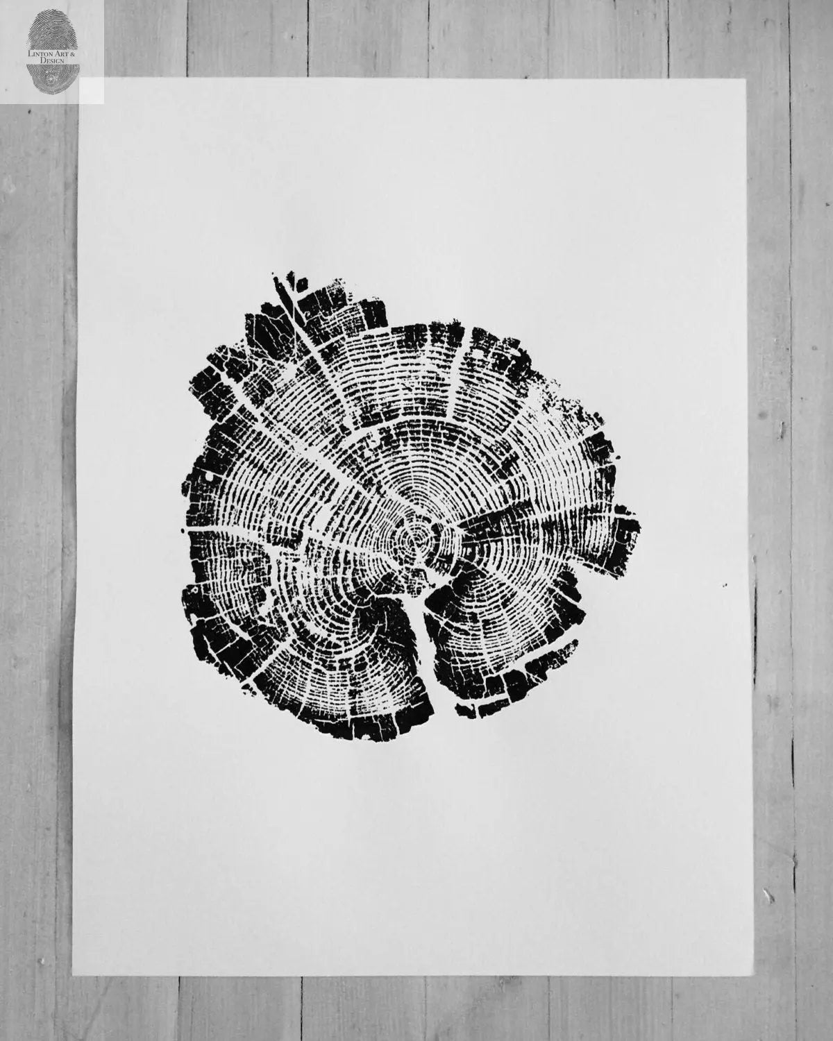 Grand Tetons, Alaska Art, Wyoming Art, Idaho Art, Tree Ring Art, Woodcut print, Biology Gifts, tree ring prints - 18x24 each print